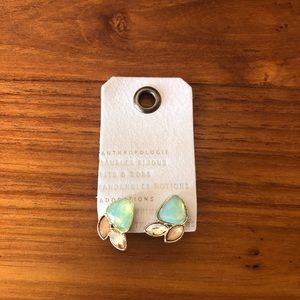 Anthropologie three color stone earrings